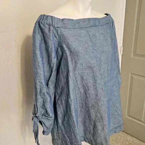 Free People off the shoulder Top Size Medium EUC - Picture 2 of 11